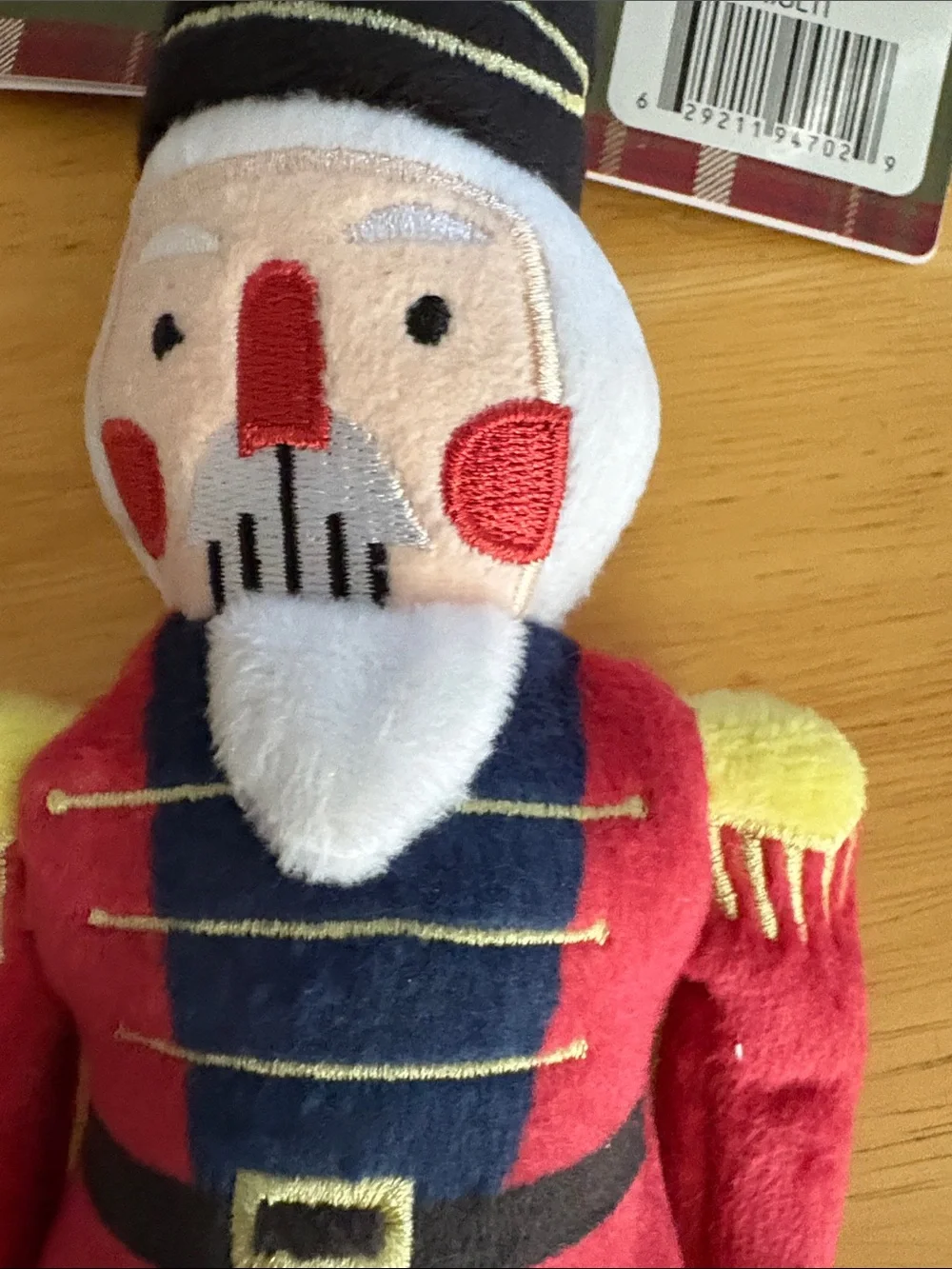 Holiday Nutcracker Plush Dog Toy - Red & Black